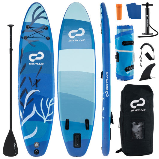 VYSN 11 Foot Inflatable Stand Up Paddleboard with Premium SUP Accessories - L