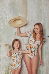 Women's One-Piece Swimsuit - Orange Sky