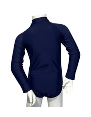 Girl's Long Sleeve One-Piece Rash Guard - Paisley