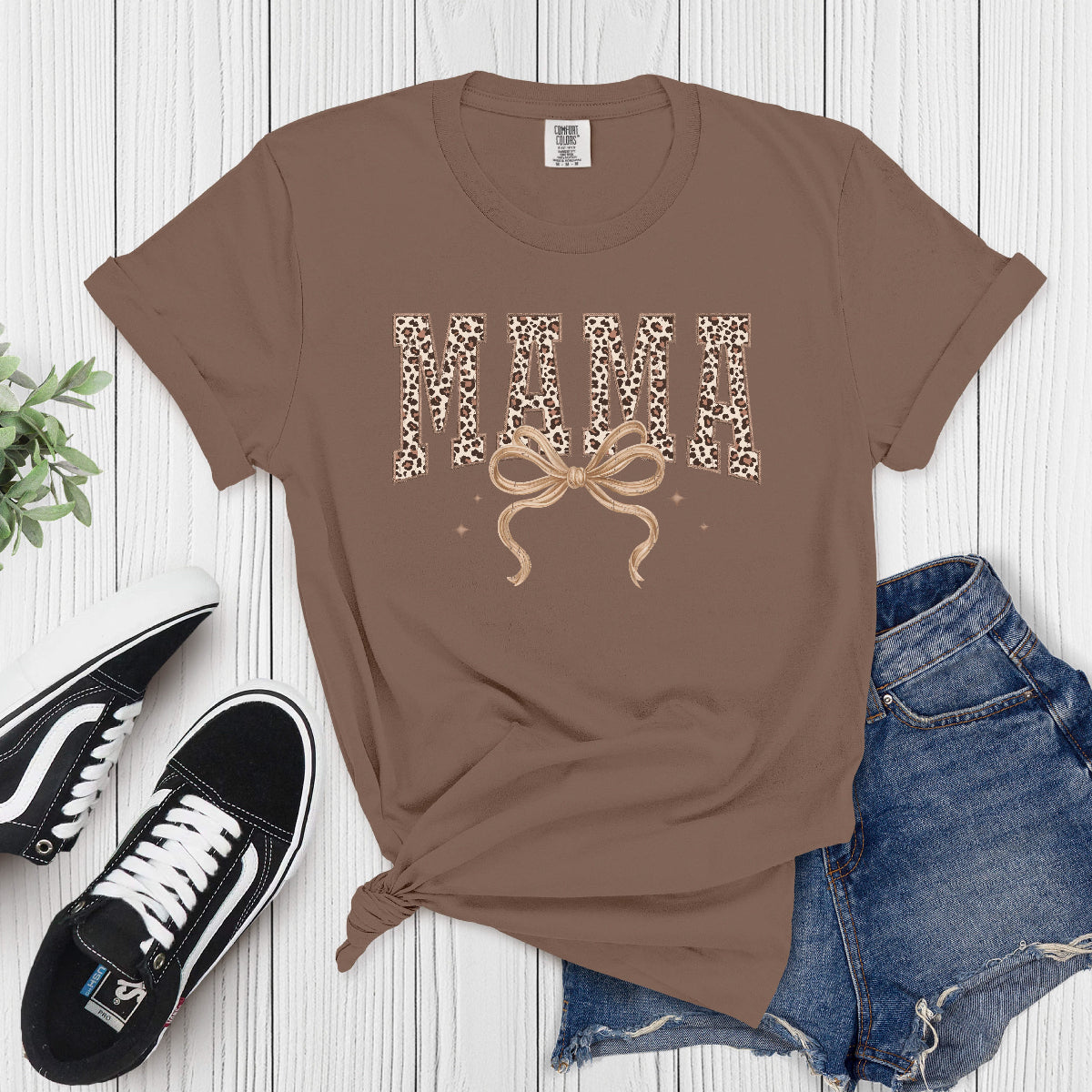 Women's Leopard 'Mama' T-Shirt