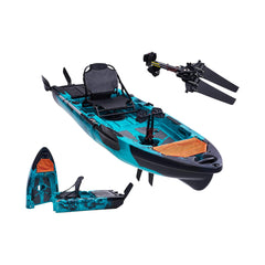 10 Foot Lightweight 1-Person Modular Fishing Kayak with Fin Drive System