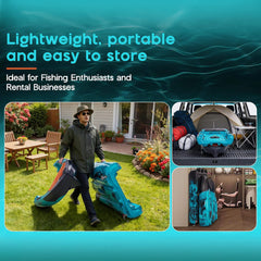 10 Foot Lightweight 1-Person Modular Fishing Kayak with Propeller Drive System (SAK67032)