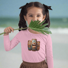Unisex 'Laughing Tiki' Toddler Long Sleeve Tee