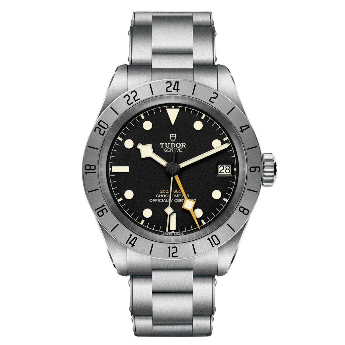 Tudor Men's Black Bay - Black Dial, Silver Bracelet/Bezel - 200m