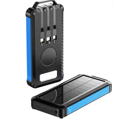 Ip65 Waterproof Portable Wireless Solar Power Bank Panel Charger Solar Power Bank USB-C