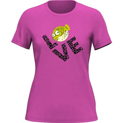Outdoorzees Women's Love Fishing Green Blowfish Globe T-Shirt