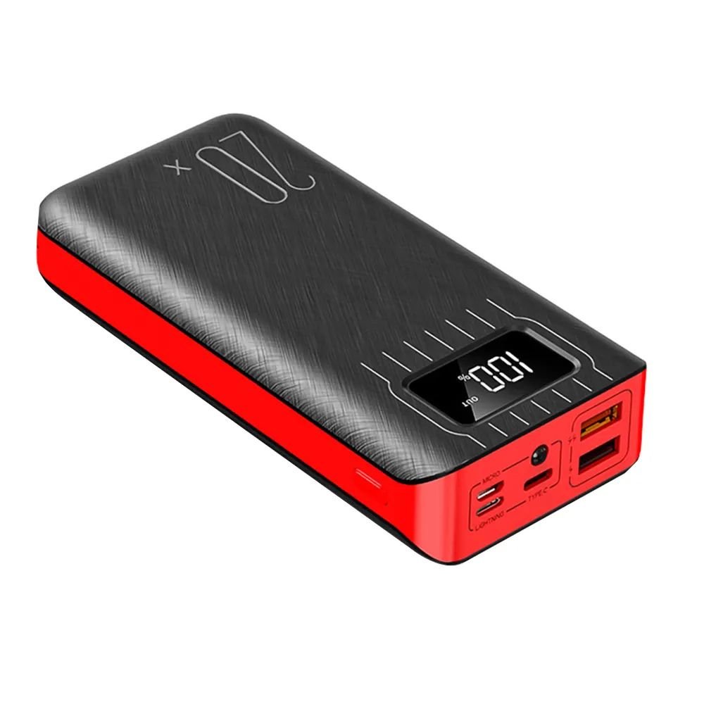 20,000mAh External Battery Power Bank Dual USB with LED Flashlight