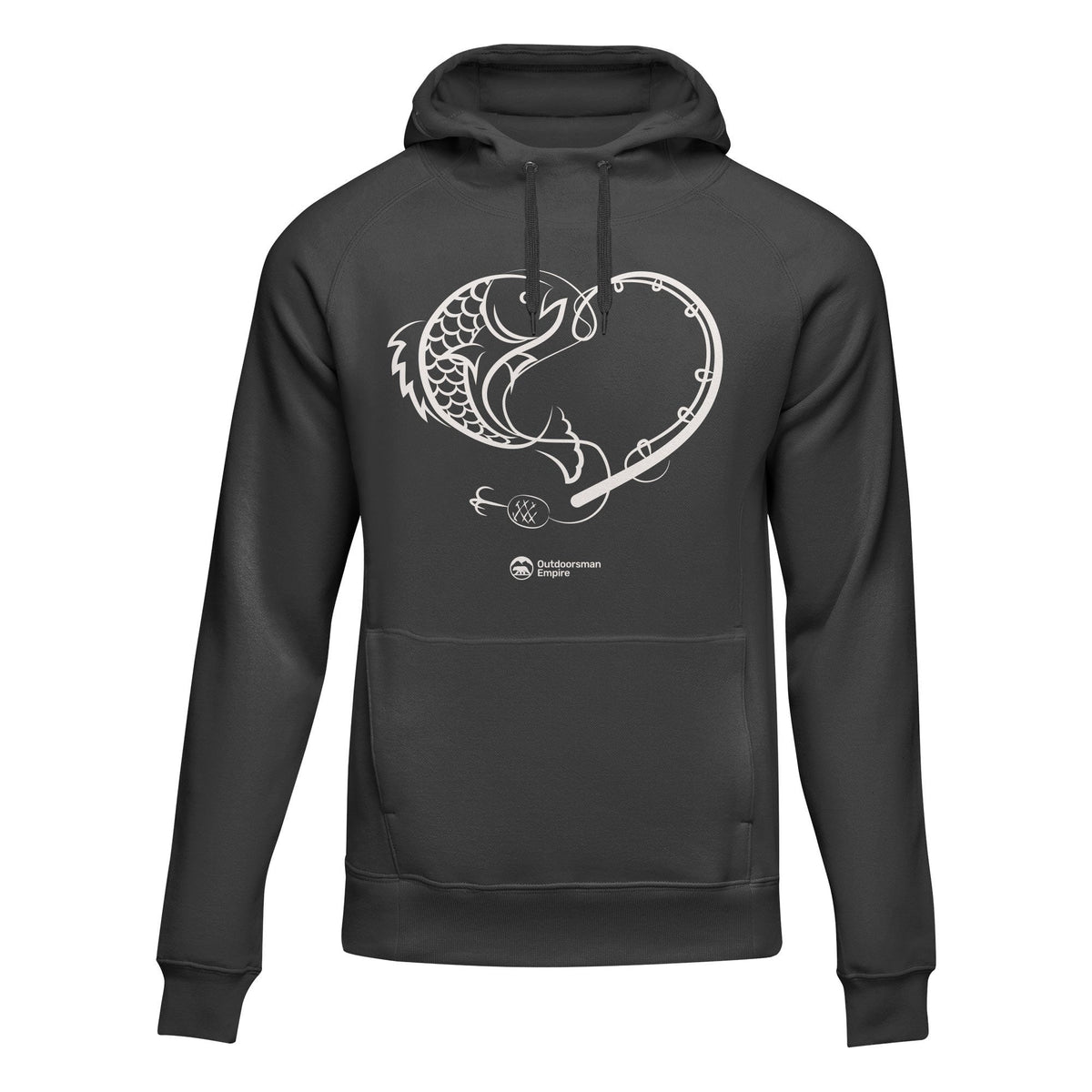 Outdoorzees Unisex Fishing Heart Hoodie