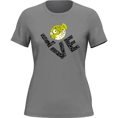 Outdoorzees Women's Love Fishing Green Blowfish Globe T-Shirt