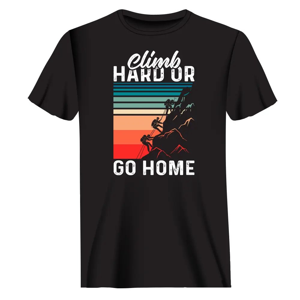 Outdoorzees Unisex 'Climb Hard Or Go Home' T-Shirt