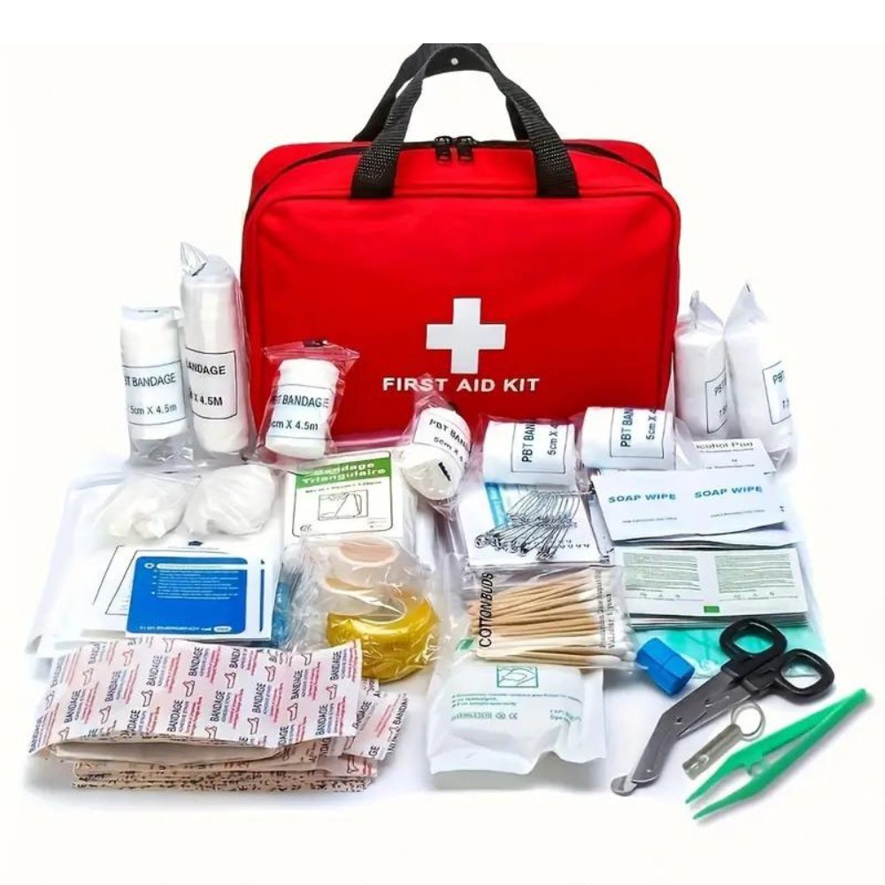 Outdoorzees 173pcs Large First Aid Kit: Portable For Outdoor Hunting, Hiking, Camping, And More - Including Emergency Supplies!
