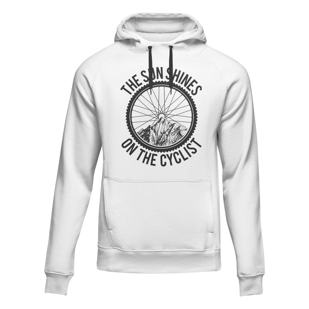 Outdoorzees Unisex 'The Sun Shines On The Cyclist' Fleece Hoodie