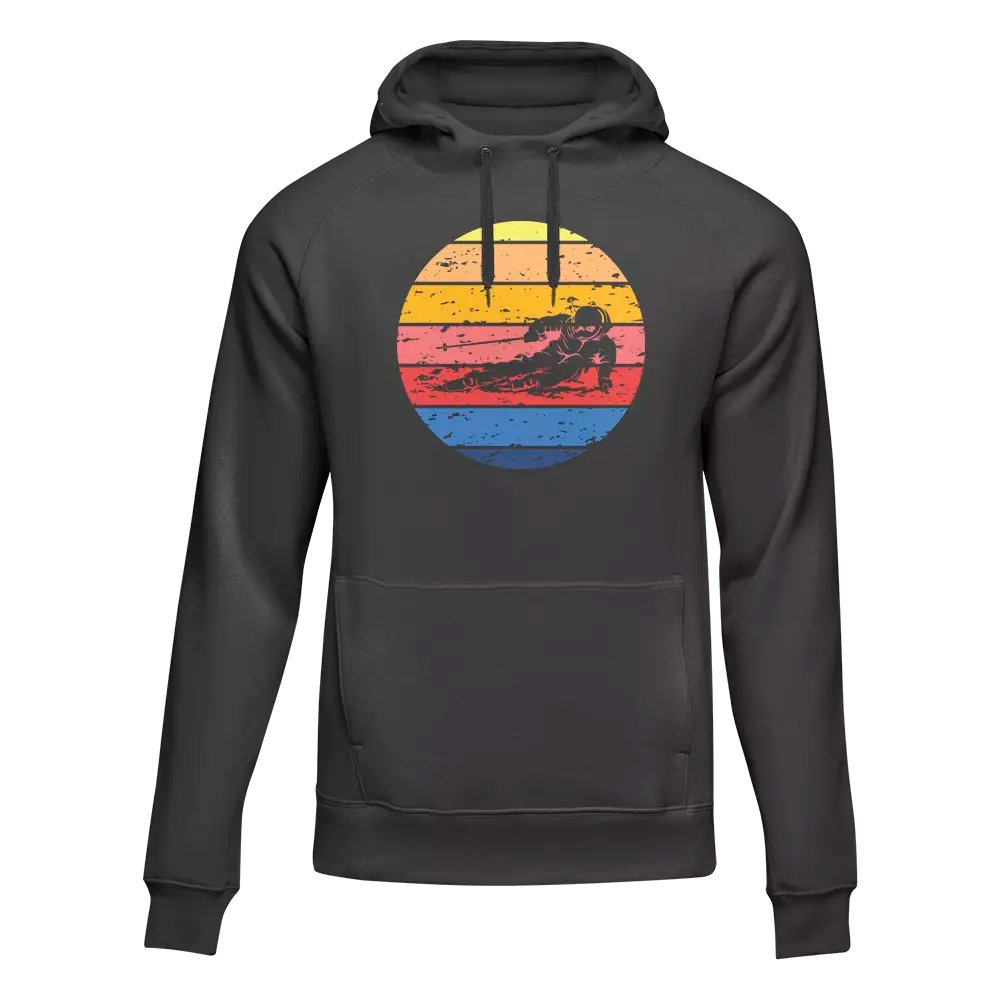 Unisex Adult's Vintage Skier Fleece Hoodie