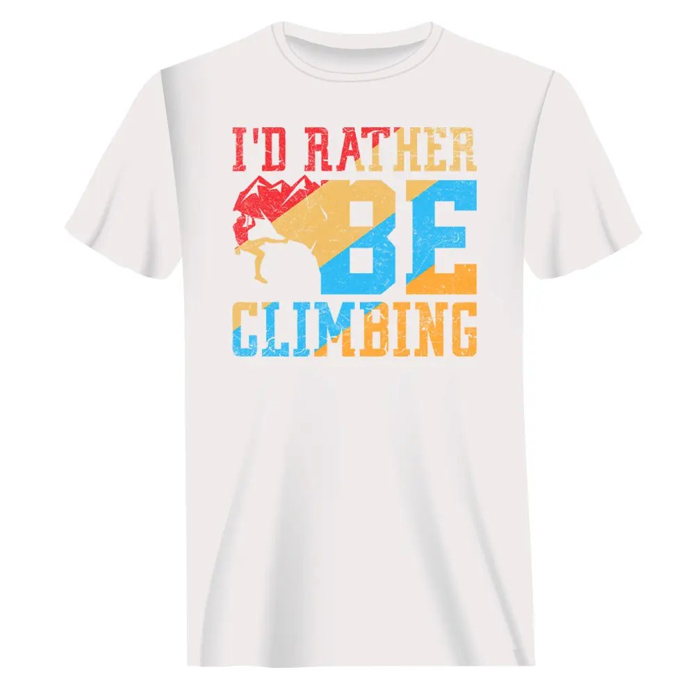 Outdoorzees Unisex 'I'd Rather Be Climbing' T-Shirt