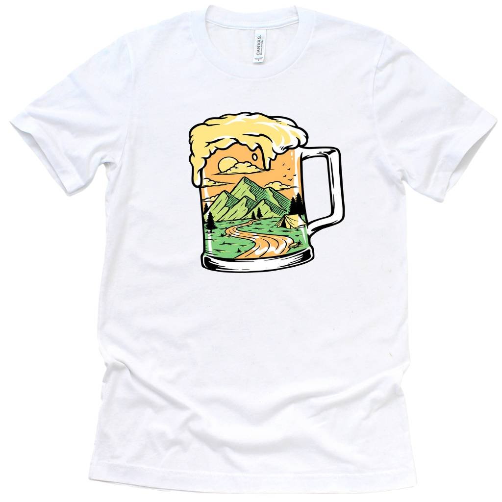 Outdoorzees Unisex Drinking The Happy View Trails T-Shirt