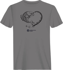 Outdoorzees Unisex Fishing Heart T-Shirt