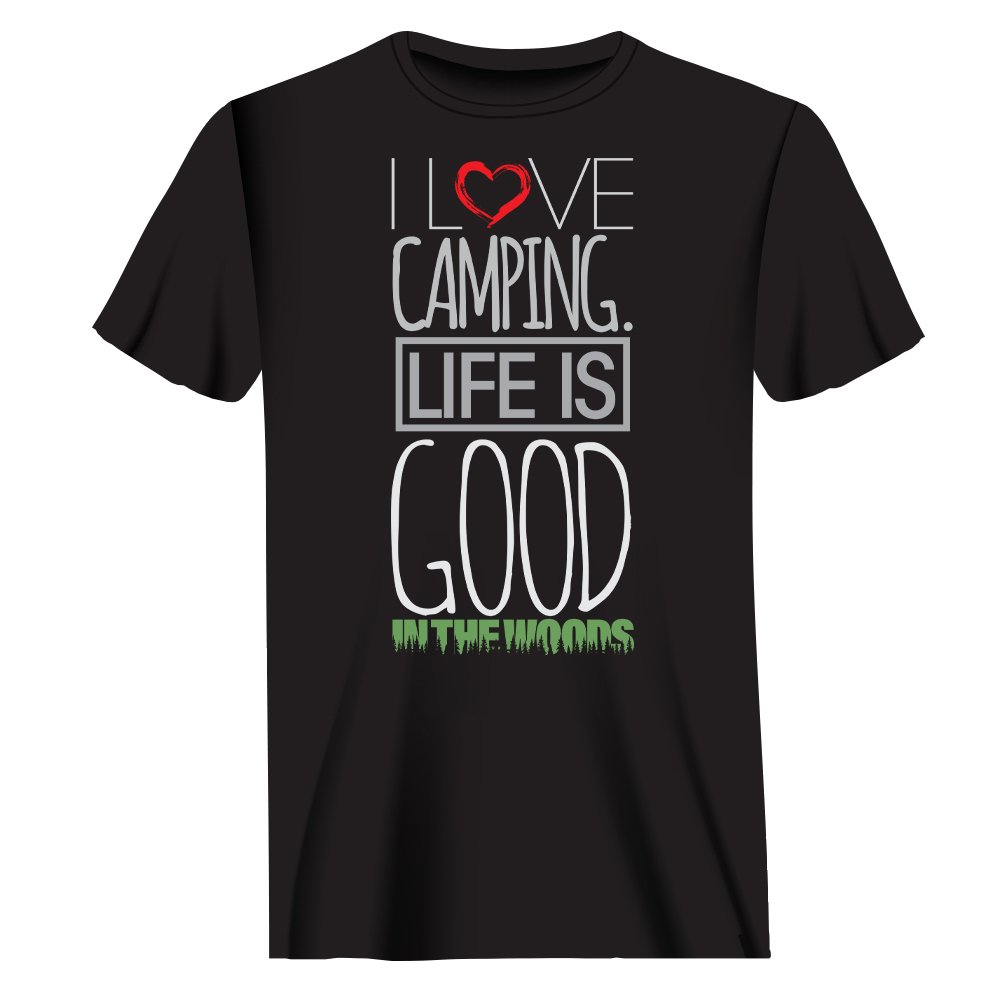 Outdoorzees Unisex 'I Love Camping In The Woods' T-Shirt