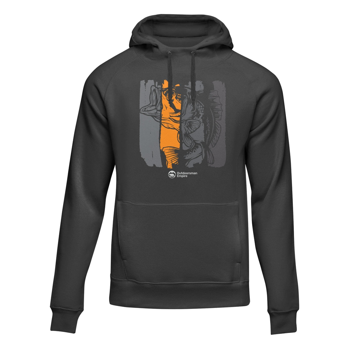 Outdoorzees Unisex Fishing Grunge Bars Fleece Hoodie