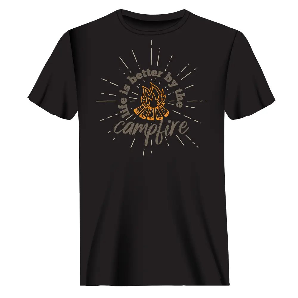 Outdoorzees Unisex 'Life Is Better By The Campfire' T-Shirt