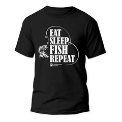 Outdoorzees Unisex 'Eat Sleep Fish Repeat' T-Shirt