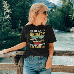 Outdoorzees Women's 'I'm Not always Grumpy' Fitted T-Shirt