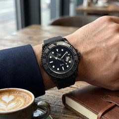 Dapper Watches Men's Minimalist Quartz Watch - The Dark Night Black Edition - 30m