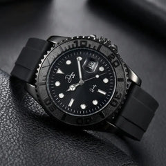 Dapper Watches Men's Minimalist Quartz Watch - The Dark Night Black Edition - 30m