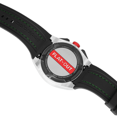 Motorsport Men's Burnout - Black Dial, Black/Green Strap 100m