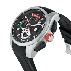 Motorsport Men's Burnout - Black Dial, Black/Red Strap - 100m