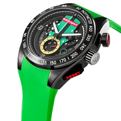 Motorsport Men's FlatOut - Black Dial, Green Strap - 100m