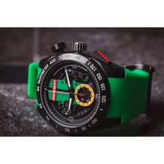 Motorsport Men's FlatOut - Black Dial, Green Strap - 100m