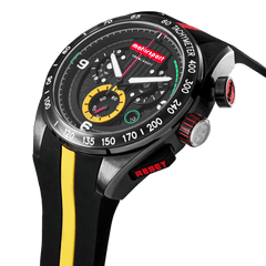 Motorsport Men's Rally - Black Dial, Black/Red/Yellow Strap - 100m