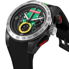 Motorsport Men's Rally - Black/Green Dial/Strap - 100m