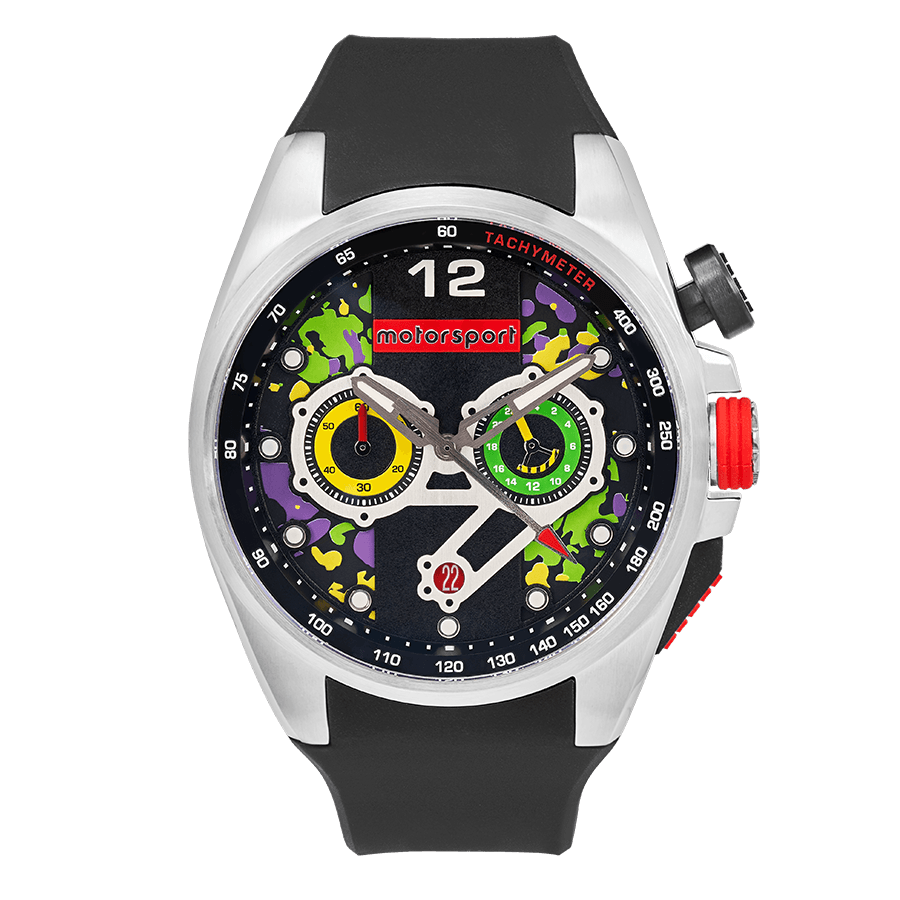 Motorsport Men's Rebel - Black Dial/Strap - 100m