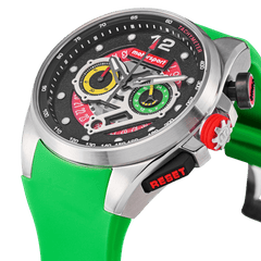 Motorsport Men's Rebel - Black Dial, Green Strap - 100m