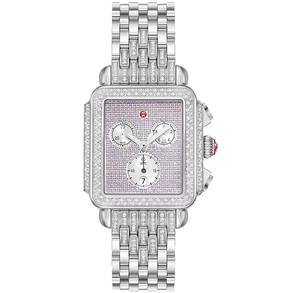 Michele Women's Limited Edition Deco Diamond - Pink Dial - 50m