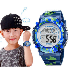 Kid's LED Digital Watch with Date, Alarm & Stopwatch - 30m