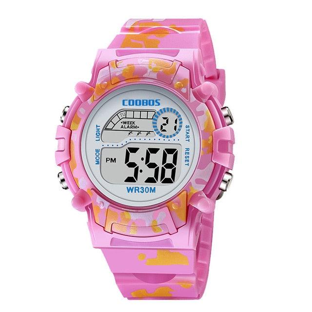 Kid's LED Digital Watch with Date, Alarm & Stopwatch - 30m