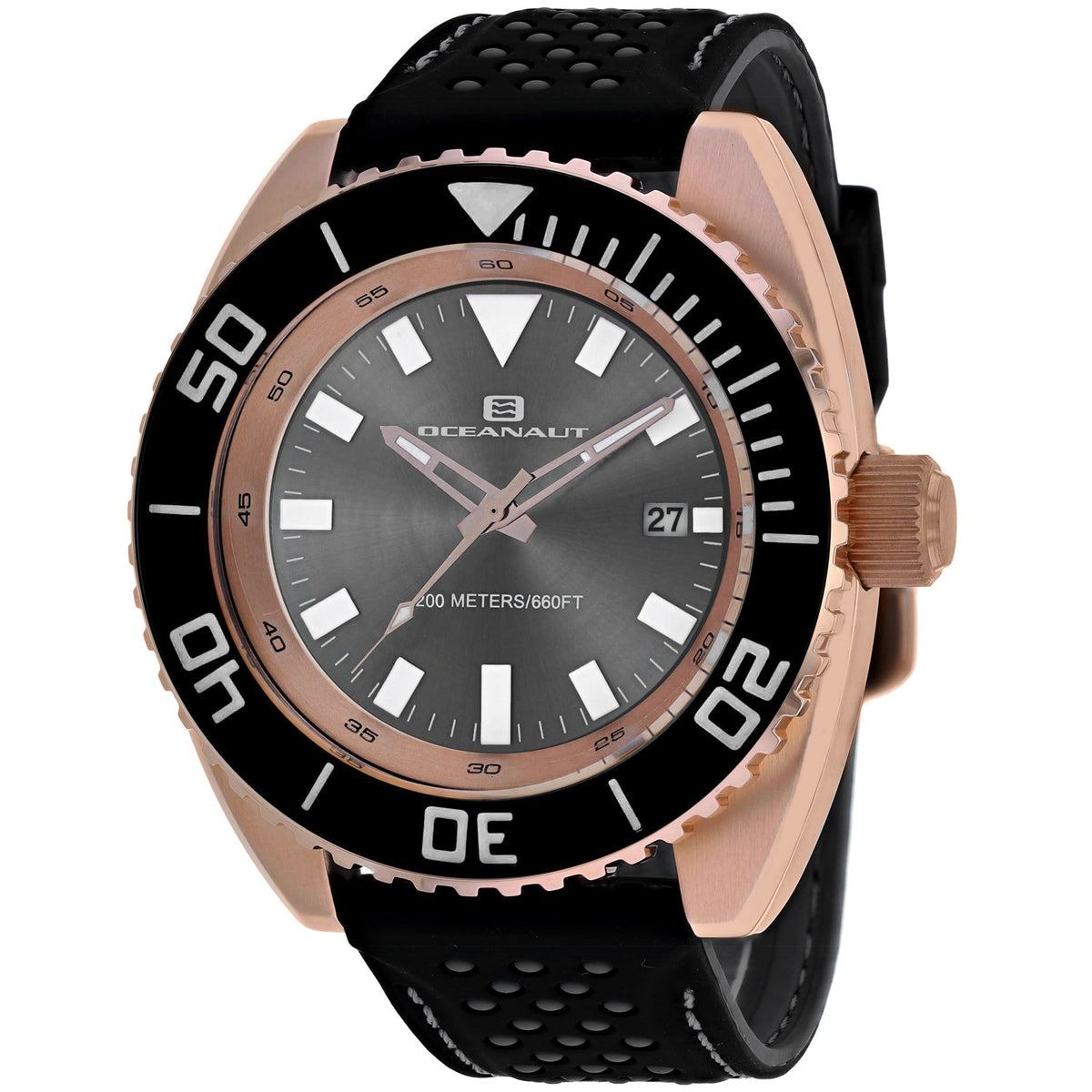 Oceanaut Men's Submersion - Grey Dial, Rose Gold Case - 200m
