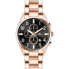 Oceanaut Men's Escapade - Black Dial, Rose Gold Bracelet - 100m
