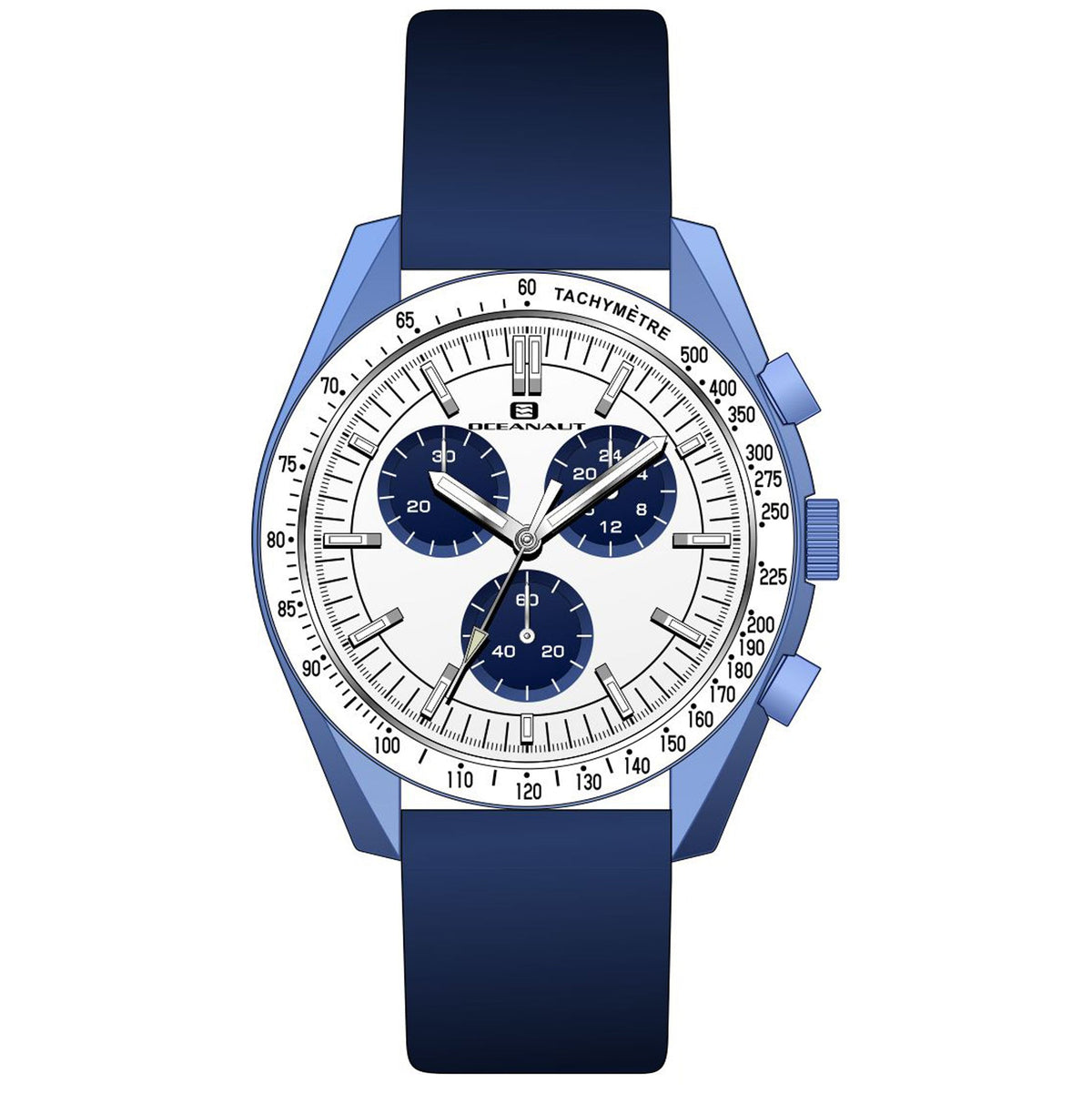 Oceanaut Men's Orbit - White Dial, Blue Strap - 50m