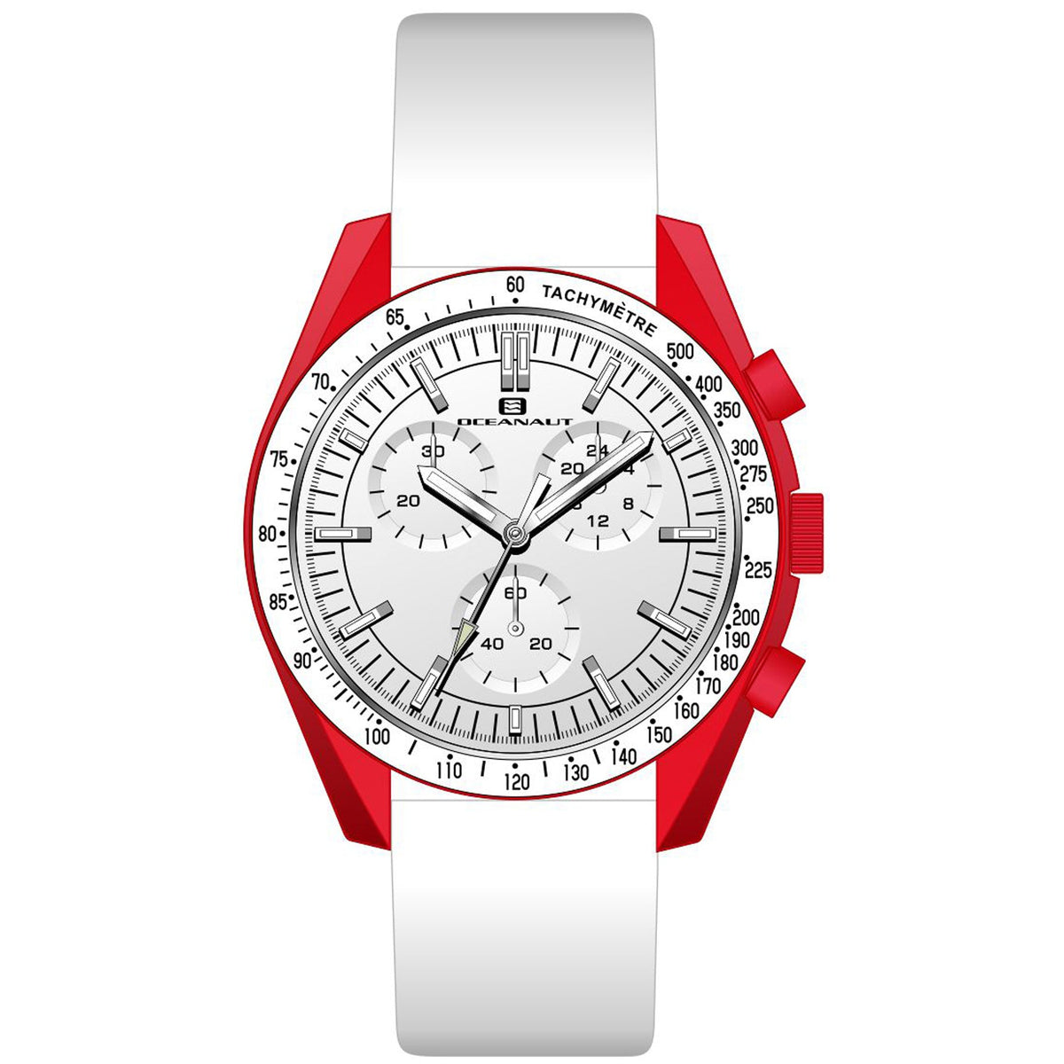 Oceanaut Men's Orbit - White Dial/Strap/Bezel - 50m