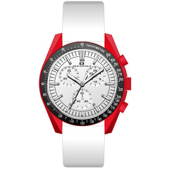 Oceanaut Men's Orbit - White Dial/Strap, Black Bezel - 50m