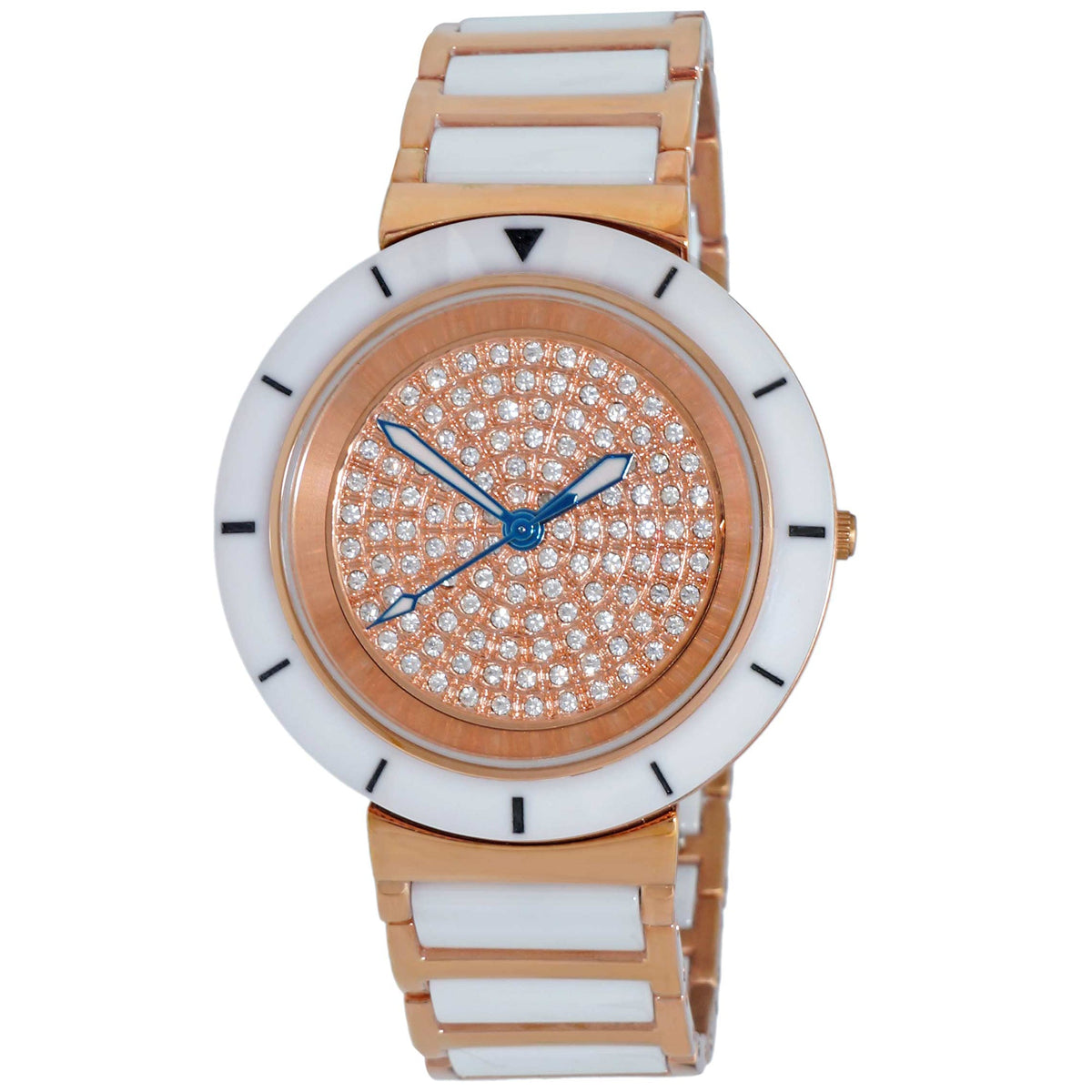 Oniss Women's Toulon - Rose Gold Dial, Rose Gold/White Bracelet - 50m