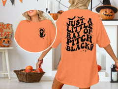 HALLOWEEN Women's 'Just A Little Ray Of Pitch Black' Oversized Goth T-Shirt -Size XL