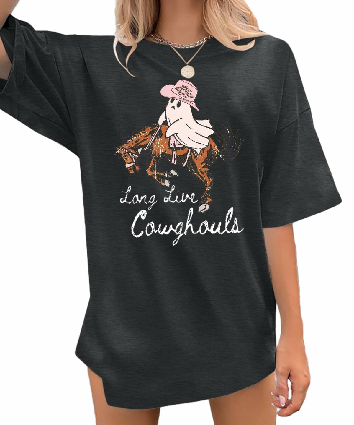 HALLOWEEN Women's 'Long Live Cowghouls' Western T-Shirt - Size M