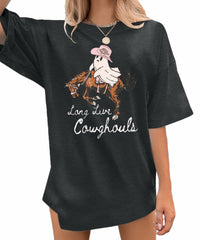 HALLOWEEN Women's 'Long Live Cowghouls' Western T-Shirt - Size M
