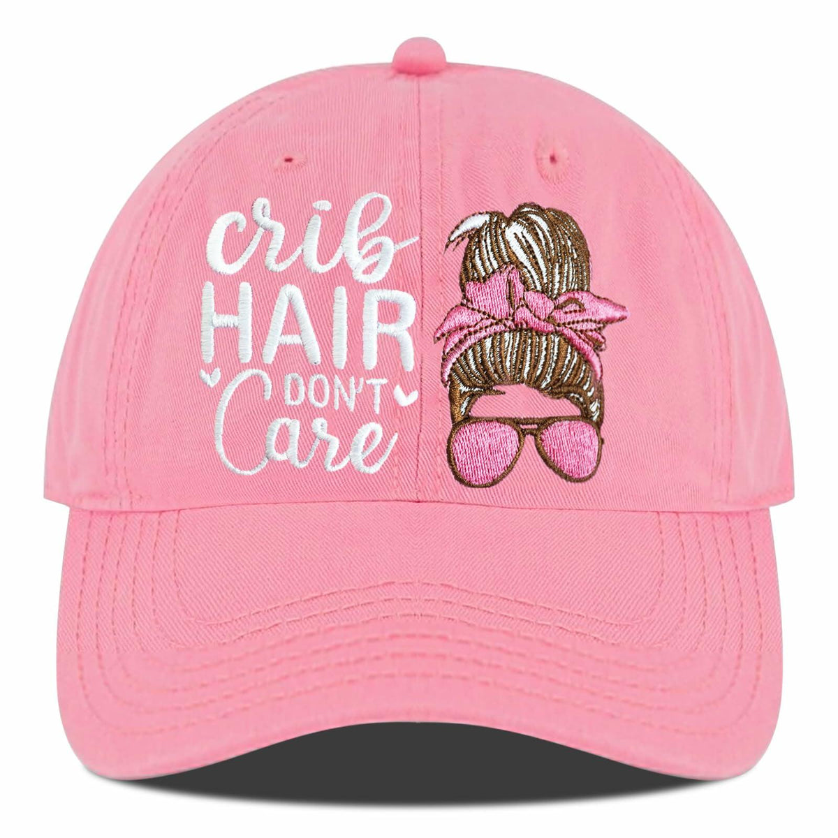 Women's 'Crib Hair Don't Care' Adjustable Cotton Baseball Hat - New Mom Gift