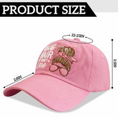 Women's 'Crib Hair Don't Care' Adjustable Cotton Baseball Hat - New Mom Gift