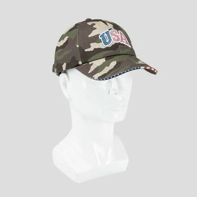 Men's USA Baseball Hat - Camo Green